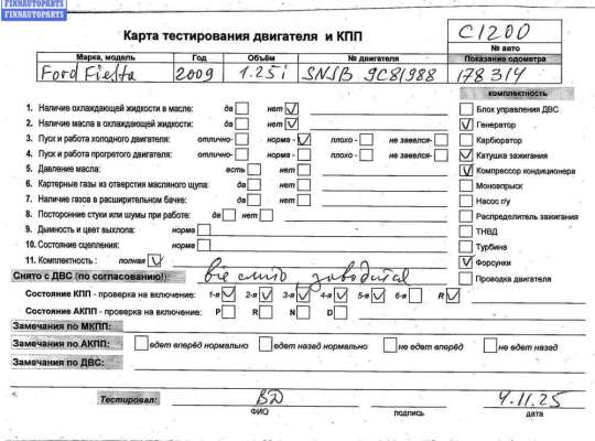 купить Двигатель (ДВС) на Ford Fiesta (2008-2018)