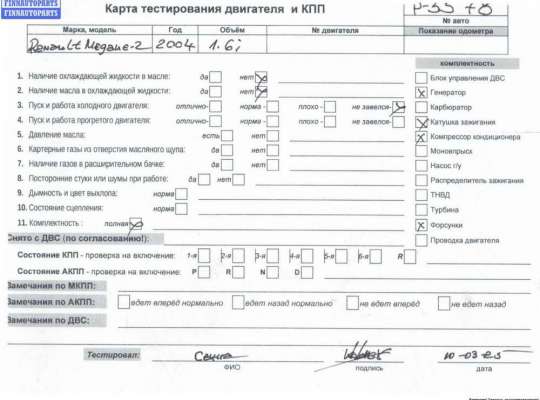 купить Двигатель (ДВС) на разборку на Renault Megane II (2002-2008)