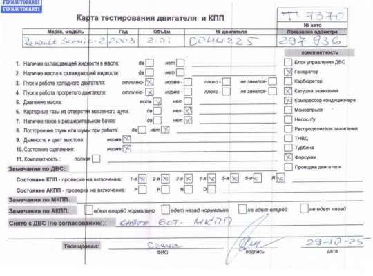 купить Двигатель (ДВС) на Renault Scenic II (2003-2009)