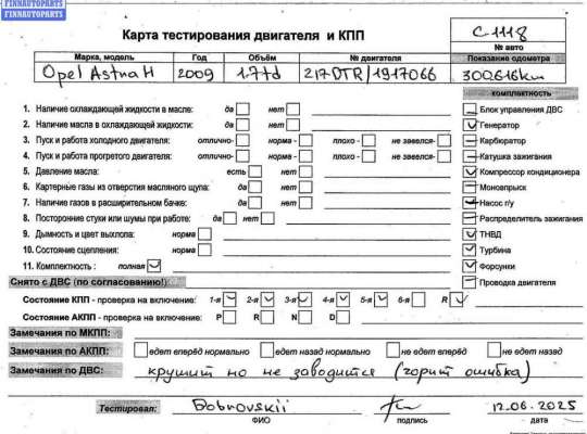 купить Двигатель (ДВС) на Opel Astra H (2004-2009)