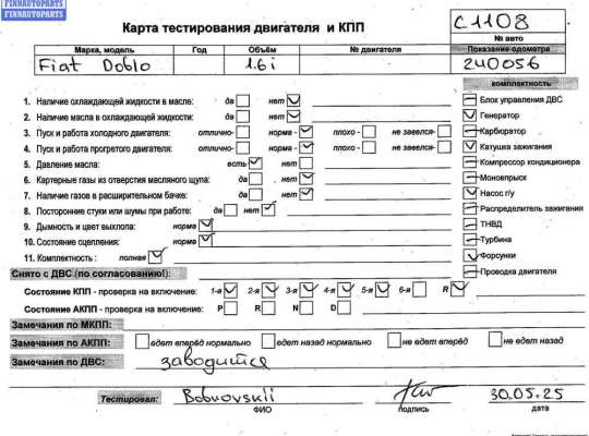 ДВС (Двигатель) на Fiat Doblo I (223)