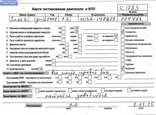 купить Двигатель (ДВС) на Suzuki Ignis