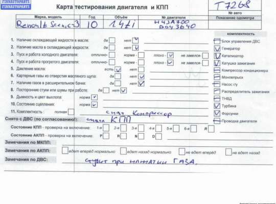купить Двигатель (ДВС) на Renault Scenic III (2009-2015)