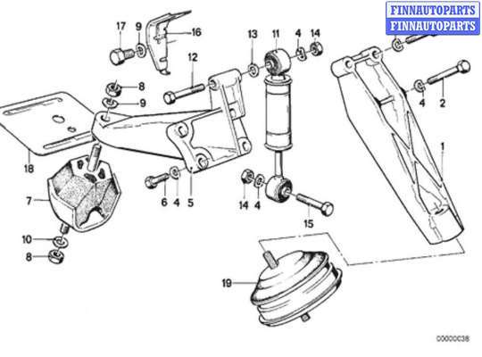 Кронштейн двигателя BM1774130 на BMW 3-Series (E30) 1981-1994