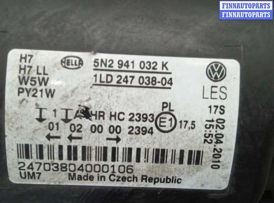 купить фара правая на VOLKSWAGEN TIGUAN 1