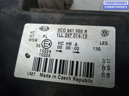 купить фара левая на VOLKSWAGEN PASSAT B6