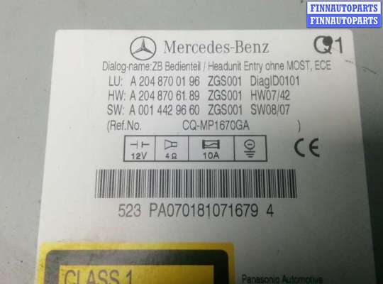 купить магнитола на MERCEDES BENZ C-CLASS W204