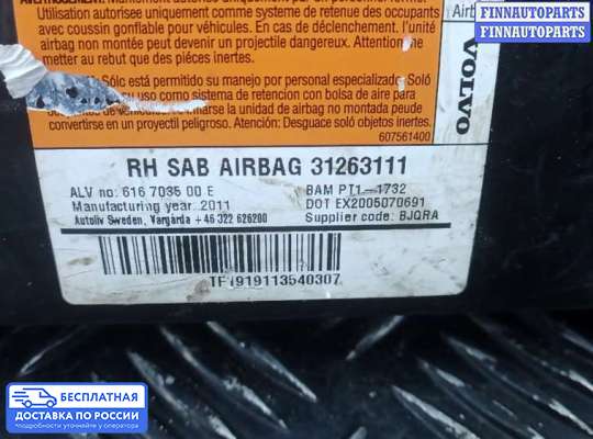 Подушка безопасности пассажира (AirBag) на Volvo S60 II | V60 (P3)