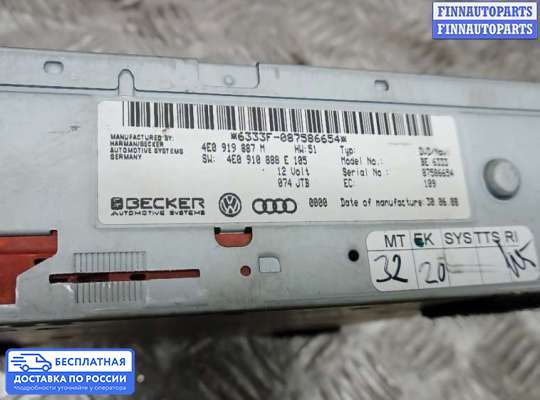Аудиотехника на Audi A4 (8K, B8)