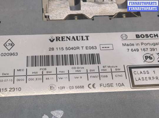 купить Магнитола на Renault Scenic 2009-2012