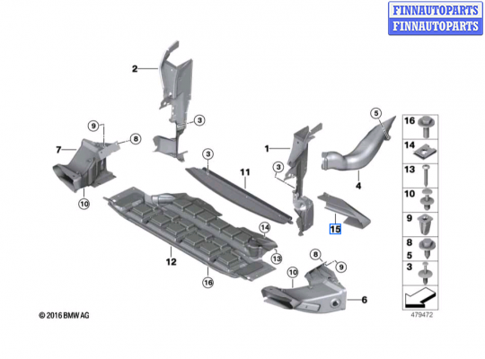 купить Воздуховод на BMW X5 E53 2000-2007