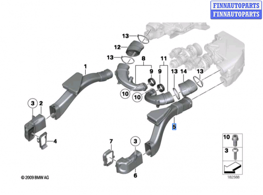 купить Воздуховод на BMW 5 F07 Gran Turismo 2009-2013