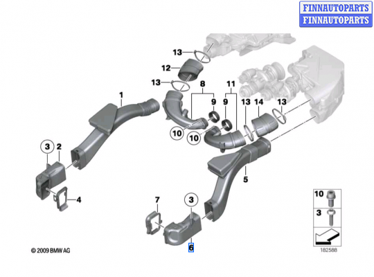 купить Воздуховод на BMW 5 F07 Gran Turismo 2009-2013
