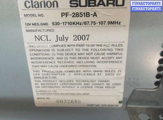 Магнитола на Subaru Forester II (SG5, SG9)