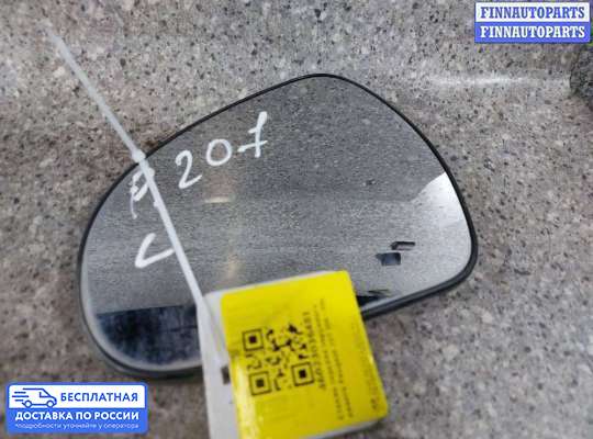 Зеркальный элемент (стекло зеркала) на Peugeot 207