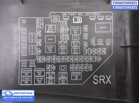 Блок предохранителей на Cadillac SRX I (GMT265)