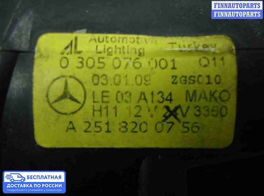 Фара противотуманная (ПТФ) на Mercedes-Benz GLK (X204)