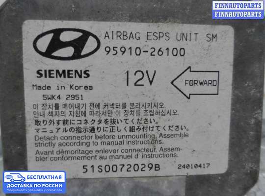 ЭБУ AIRBAG (электронный блок управления подушками безопасности) на Hyundai Santa Fe I (SM, Classic +ТАГАЗ)