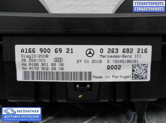 Щиток приборов на Mercedes-Benz ML / GLE (W166)