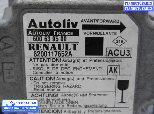 ЭБУ AIRBAG (электронный блок управления подушками безопасности) на Renault Scenic RX4