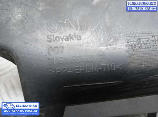 Решетка (заглушка) бампера на Volkswagen Touareg I (7L)