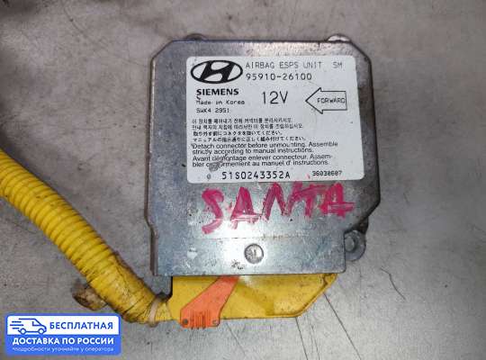ЭБУ AIRBAG (электронный блок управления подушками безопасности) на Hyundai Santa Fe I (SM, Classic +ТАГАЗ)